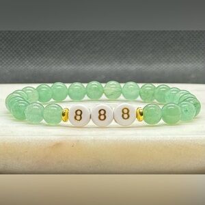 Angel Number 888 Bracelet, Green Aventurine Bracelet